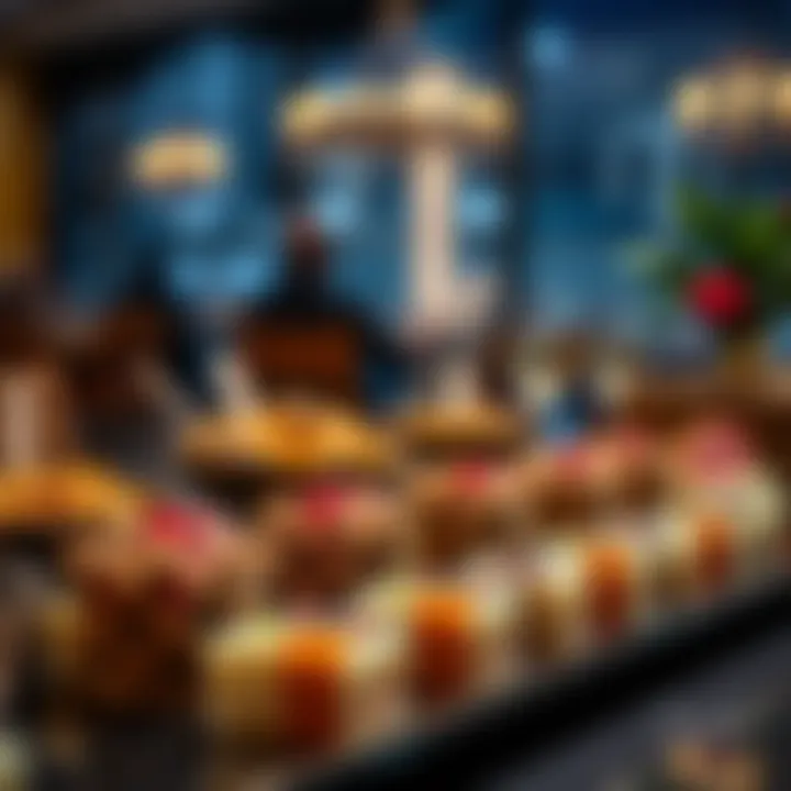 Artfully arranged traditional Arabic desserts