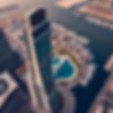 Aerial Perspective of Atlantic Tower's Prime Location Aerial view showcasing Atlantic Tower's strategic location