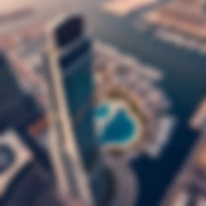 Aerial Perspective of Atlantic Tower's Prime Location Aerial view showcasing Atlantic Tower's strategic location