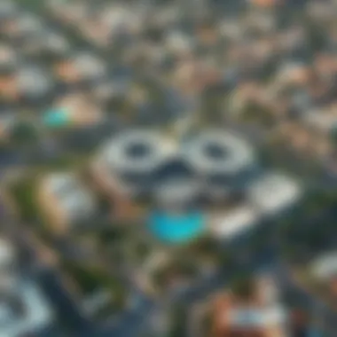 Aerial view showcasing the sprawling layout of Bawabat in Dubai