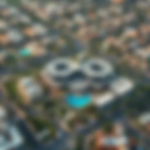 Aerial view showcasing the sprawling layout of Bawabat in Dubai