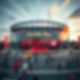 A panoramic view of the Coca-Cola Arena showcasing its modern architecture