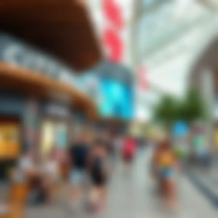 Leisure and Lifestyle at City Walk People enjoying leisure activities at City Walk, surrounded by shops and cafes