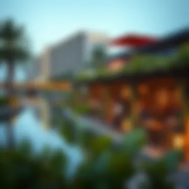 Vibrant community life along Dubai's creek with cafes and parks