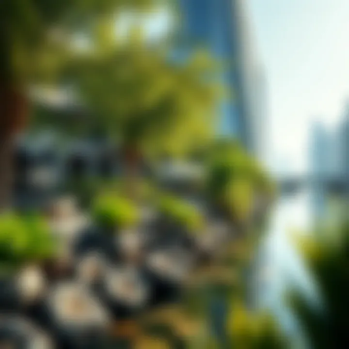 Ecological beauty of the natural creek ecosystem in Dubai