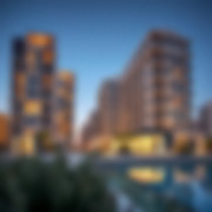 Modern apartment buildings adjacent to Deira Beach