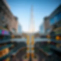 Aerial view of the stunning Dubai Mall with Burj Khalifa in the background