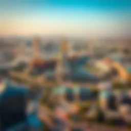 Aerial view of Dubai Parks and Resorts showcasing the vastness of the theme parks