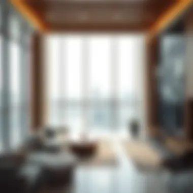 Interior of a high-rise building in Dubai highlighting modern living spaces