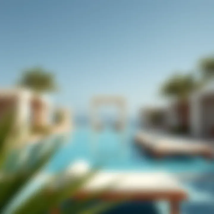 Relaxation Oasis at Fairmont The Palm Luxurious poolside relaxation area at Fairmont The Palm