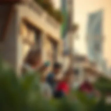 Vibrant Community Life at Falconcity Vibrant community life depicted in Falconcity of Wonders