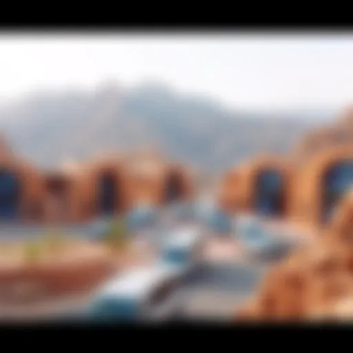 Breathtaking view of Hatta Wadi Hub's rugged mountains