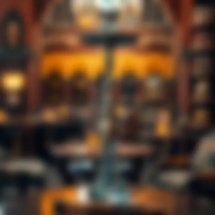 Traditional hookah setup with intricate designs