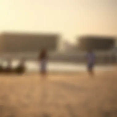 Coastal lifestyle at Jumeirah Open Beach with recreational activities