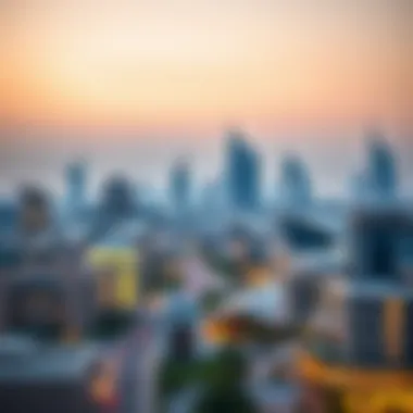 A panoramic view of Khalidiya's skyline highlighting modern architecture.