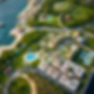 Aerial View of Tilal Al Ghaf Aerial view showcasing the lush landscape and community layout of Tilal Al Ghaf