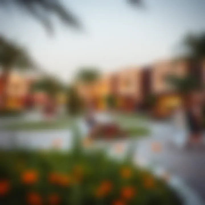 Vibrant community park where residents gather for leisure and activities