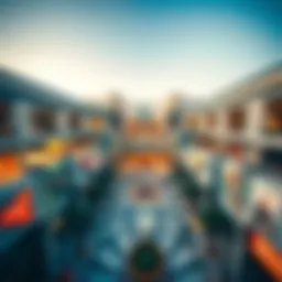 Aerial view of Lulu Central Mall showcasing its unique architectural features