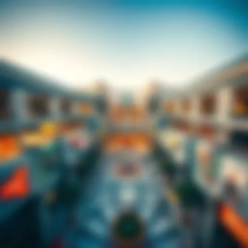 Aerial view of Lulu Central Mall showcasing its unique architectural features