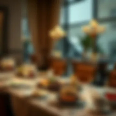 Elegant dining setup showcasing exquisite culinary delights