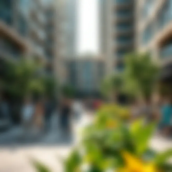 Community gathering in the plaza area of Maitha Plaza