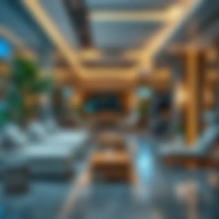 Relaxing lounge area within Marina Mall Gym