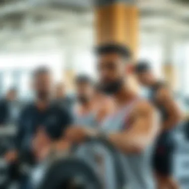 Trainers providing guidance during a workout session