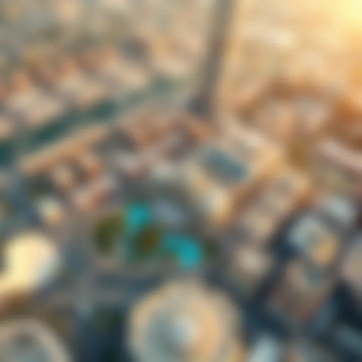 Aerial view of Mohamed Bin Rashid City showcasing its innovative architecture