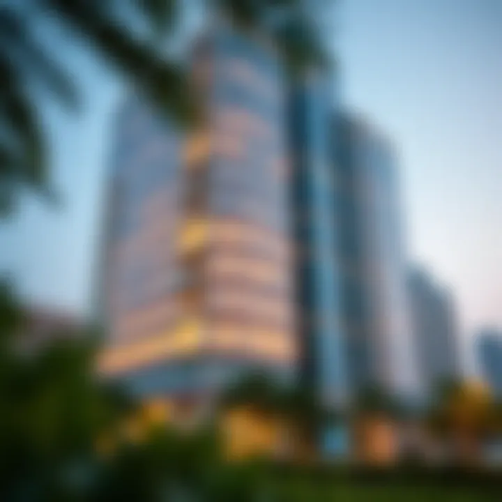 Exterior View of Office Building in Business Bay Exterior view of an office building in Business Bay