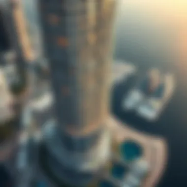 Aerial view of Orra Marina Tower showcasing its modern architecture