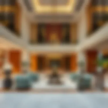 Luxurious lobby of Orra Marina Tower featuring contemporary design