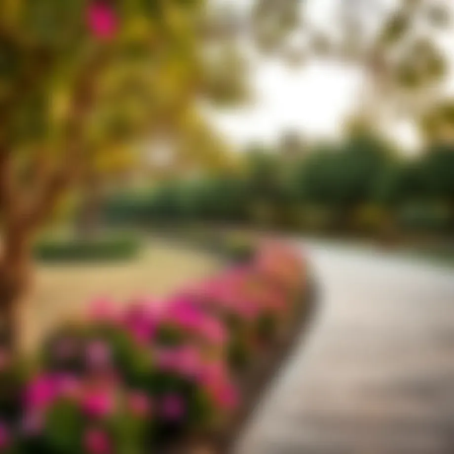 Serene park in Dubai with lush greenery