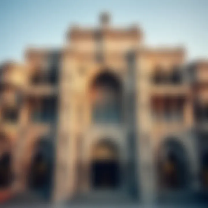 Facade of Qasr Al Emarat The majestic facade of Qasr Al Emarat showcasing intricate architectural details