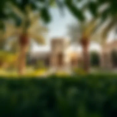 Gardens of Qasr Al Emarat The lush gardens surrounding Qasr Al Emarat, symbolizing tranquility and beauty