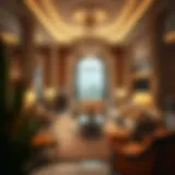 Luxurious royal lounge interior showcasing elegance