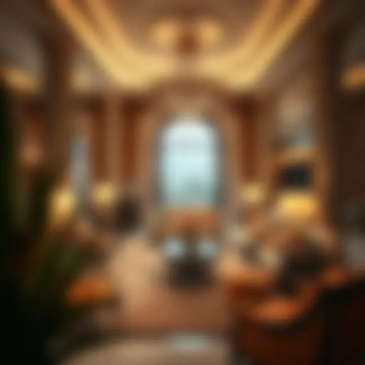 Luxurious royal lounge interior showcasing elegance