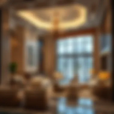 Interior design elements highlighting luxury and comfort