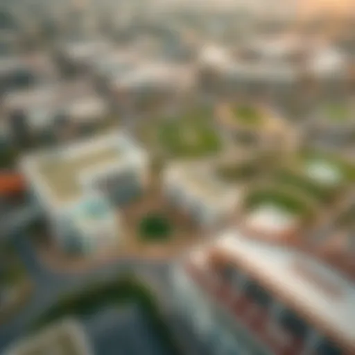 Aerial view of Silicon Oasis North Park showcasing modern architecture and green spaces