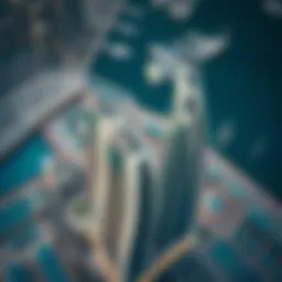 A stunning aerial view of Sky Five Dubai showcasing its unique architectural design.