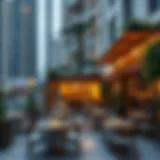 Outdoor dining ambiance in JLT