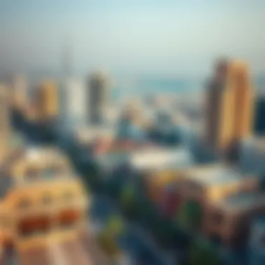 An aerial view of Bur Dubai highlighting its vibrant neighborhood and amenities