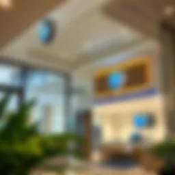 Interior view of a Tasheel service center in Dubai