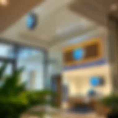 Interior view of a Tasheel service center in Dubai