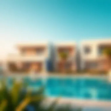Luxurious waterfront villas in Juzur Al Hob, reflecting modern architectural design