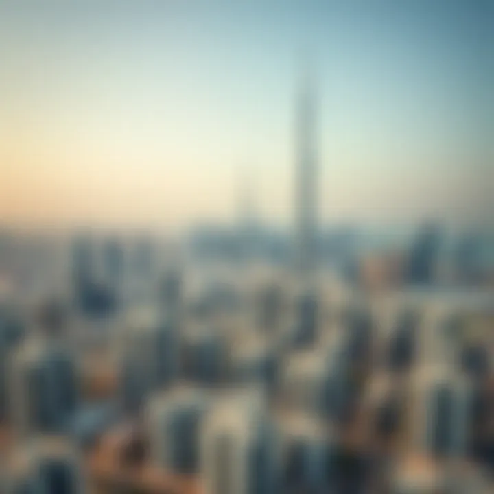 Aerial view of Dubai skyline showcasing apartments