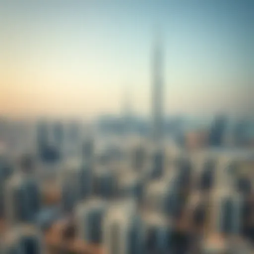 Aerial View of Dubai Skyline Aerial view of Dubai skyline showcasing apartments