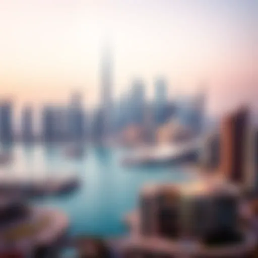A panoramic view of Dubai's skyline showcasing iconic architecture