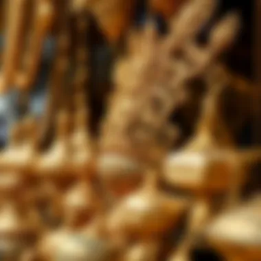 Intricate gold artifacts showcasing craftsmanship