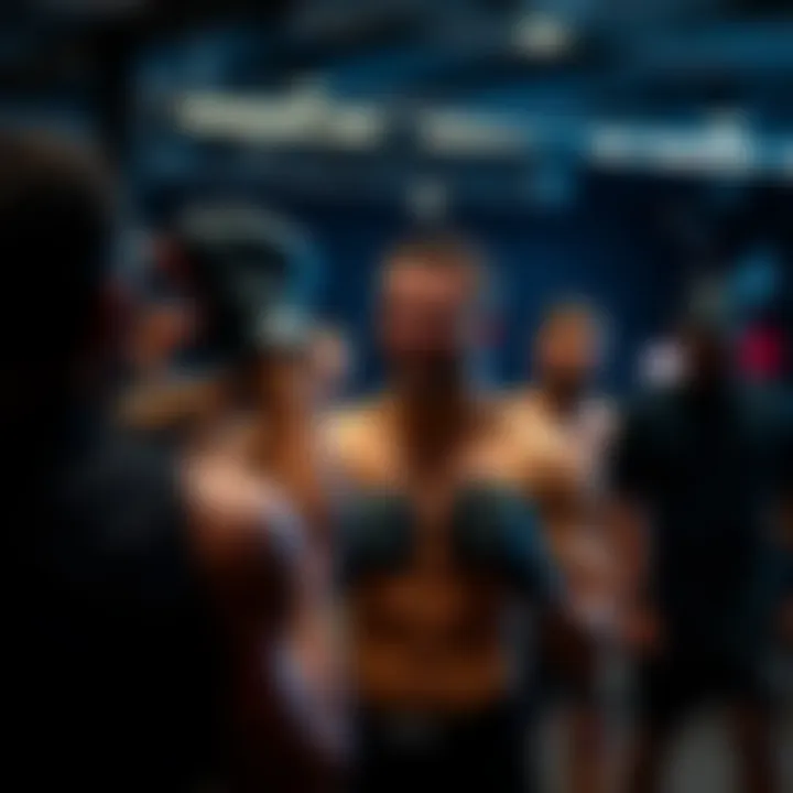 High-Energy Workouts in Group Classes at UFC Gym Dubai Group class engaging in high-energy workouts