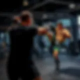 Training session showcasing dynamic martial arts techniques